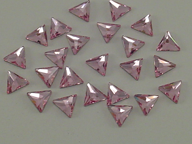 12 pcs. 7.5mm COSMIC DELTA LIGHT ROSE HOTFIX European Rhinestones